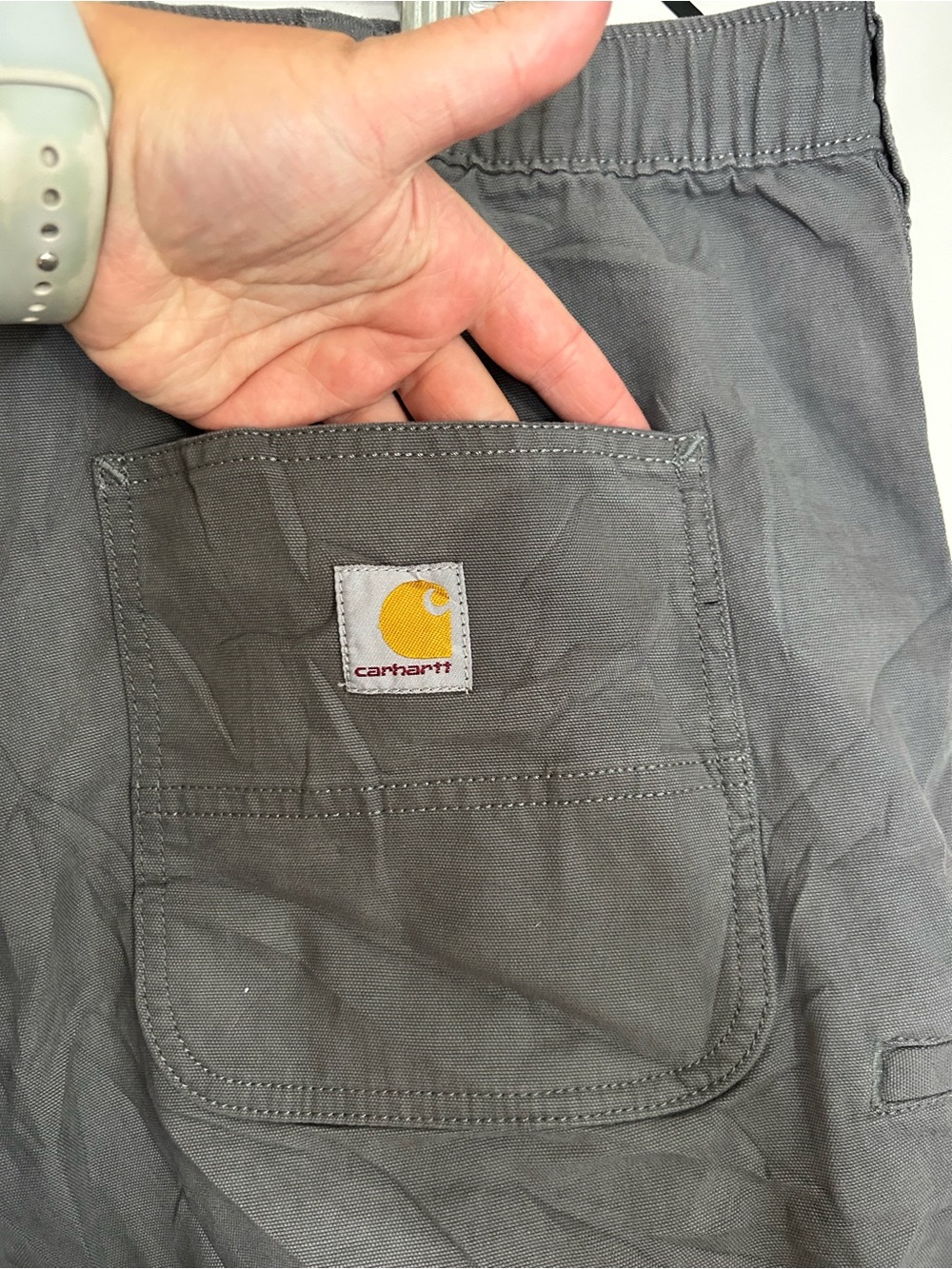 Men’s carhartt relaxed fit rugged flex 8” cargo shorts grey - Picture 4 of 6